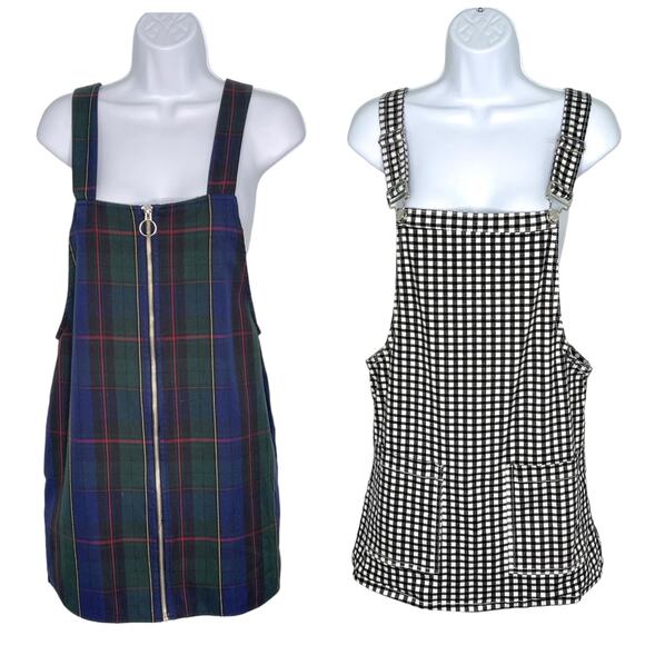 Forever 21 Romper Skirts Set of 2 Small Plaid Check - Picture 1 of 14